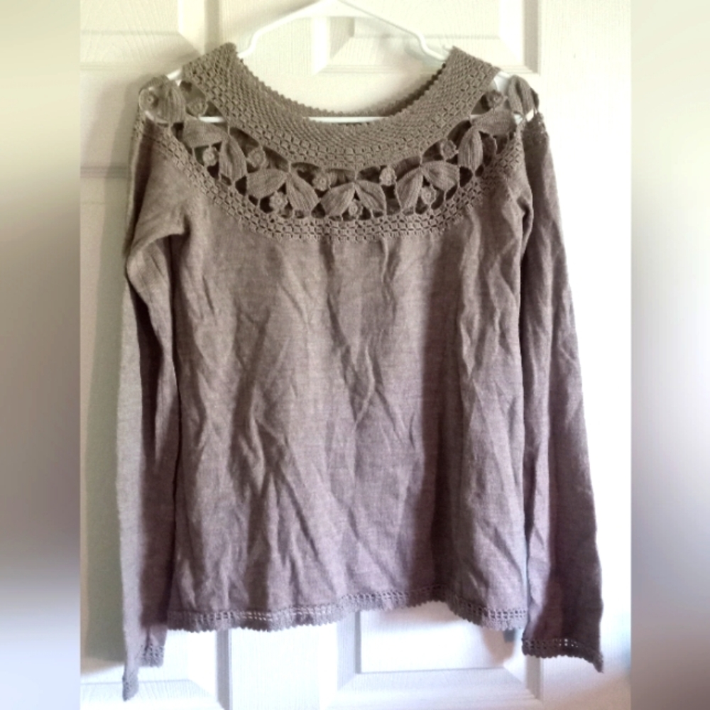 Ulla Johnson Open Floral Open-Crochet Italian Yard Sweater - Size: M